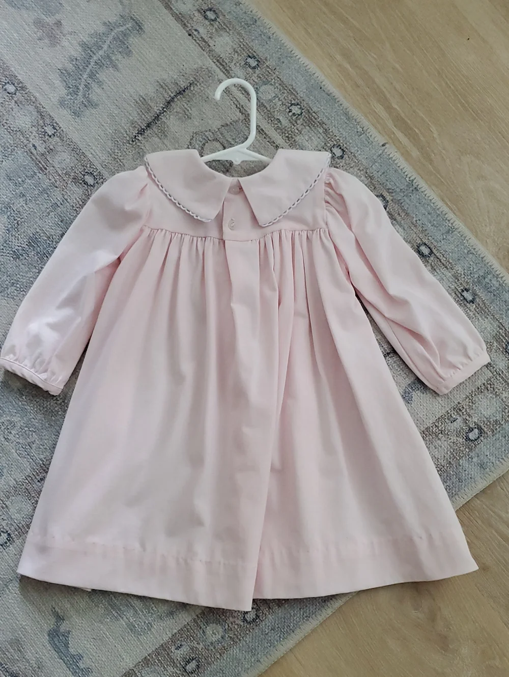 NWT The Bailey Boys Light Pink Long Sleeve Classic Collared Dress Sz24m
